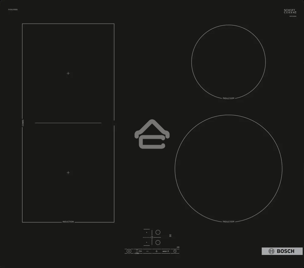 Индукционная варочная панель Bosch PVS61RBB5E черный