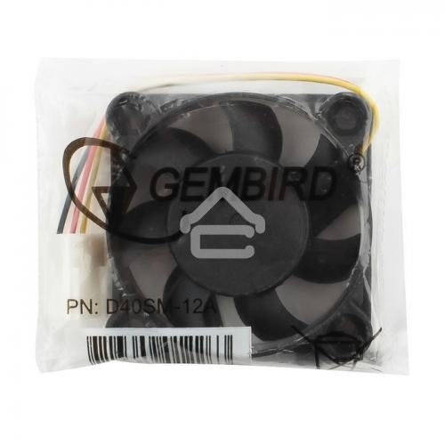 Вентилятор для корпуса Gembird D40SM-12A черный, 40 мм, 6000 об/мин, 25 дБ, 3 pin