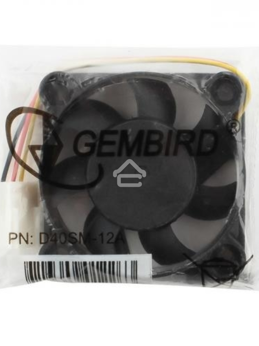 Вентилятор для корпуса Gembird D40SM-12A черный, 40 мм, 6000 об/мин, 25 дБ, 3 pin