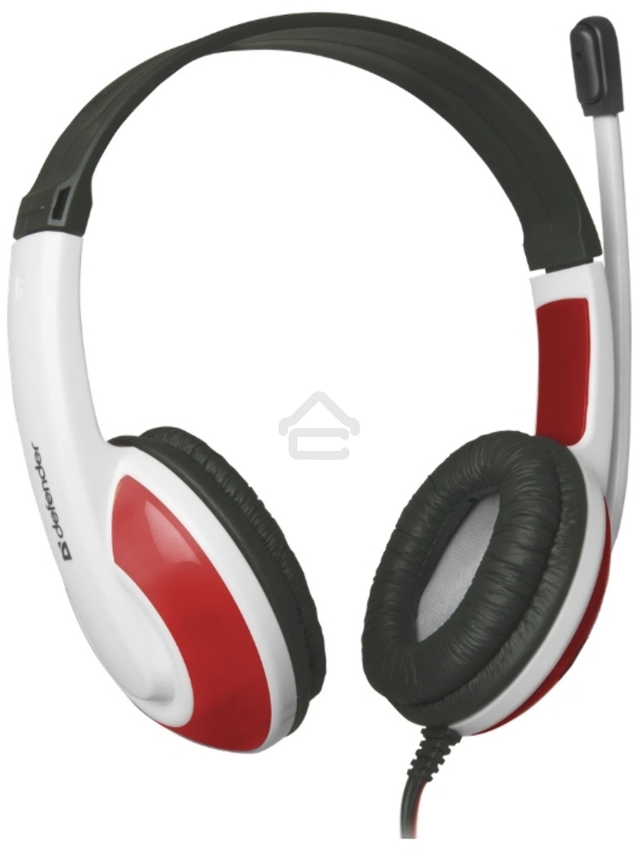 Наушники Defender Warhead G-120 красный/белый кабель 2 м