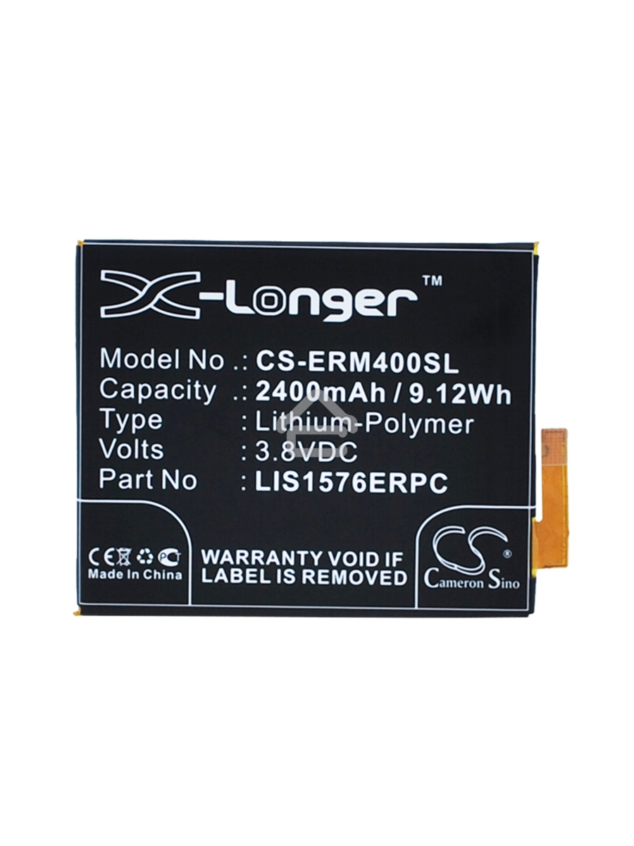 Аккумулятор CameronSino CS-ERM400SL LIS1576ERPC для Sony Xperia M4 Aqua E2303 3.8V / 2400mAh / 9.12Wh