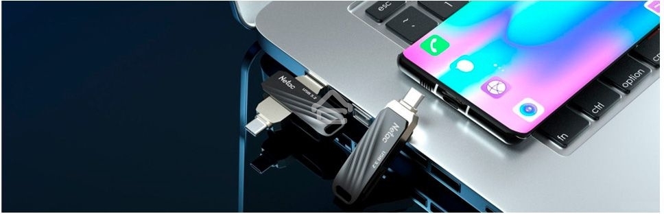 Флешка USB Netac US11 128Gb USB 3.0+TypeC Dual Flash