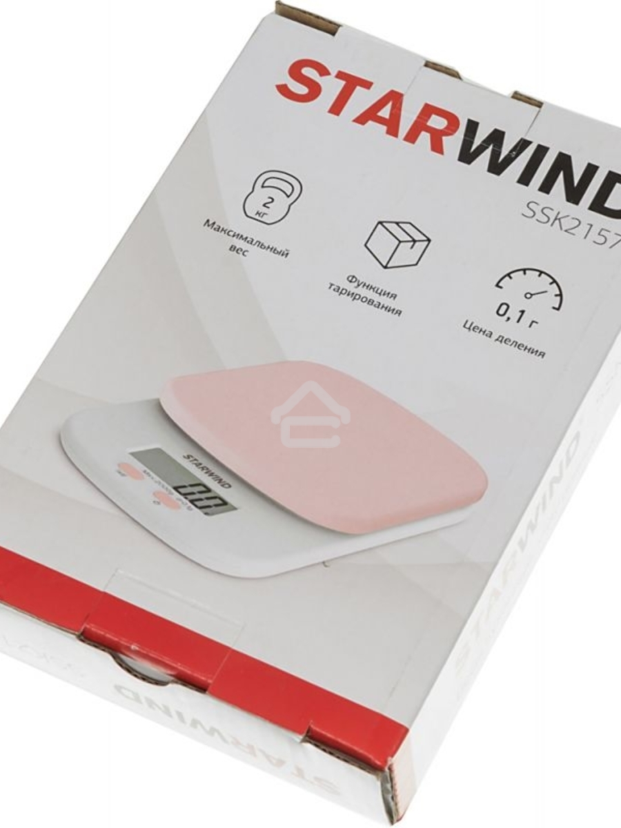 Весы кухонные Starwind SSK2157 макс.вес:2кг розовый