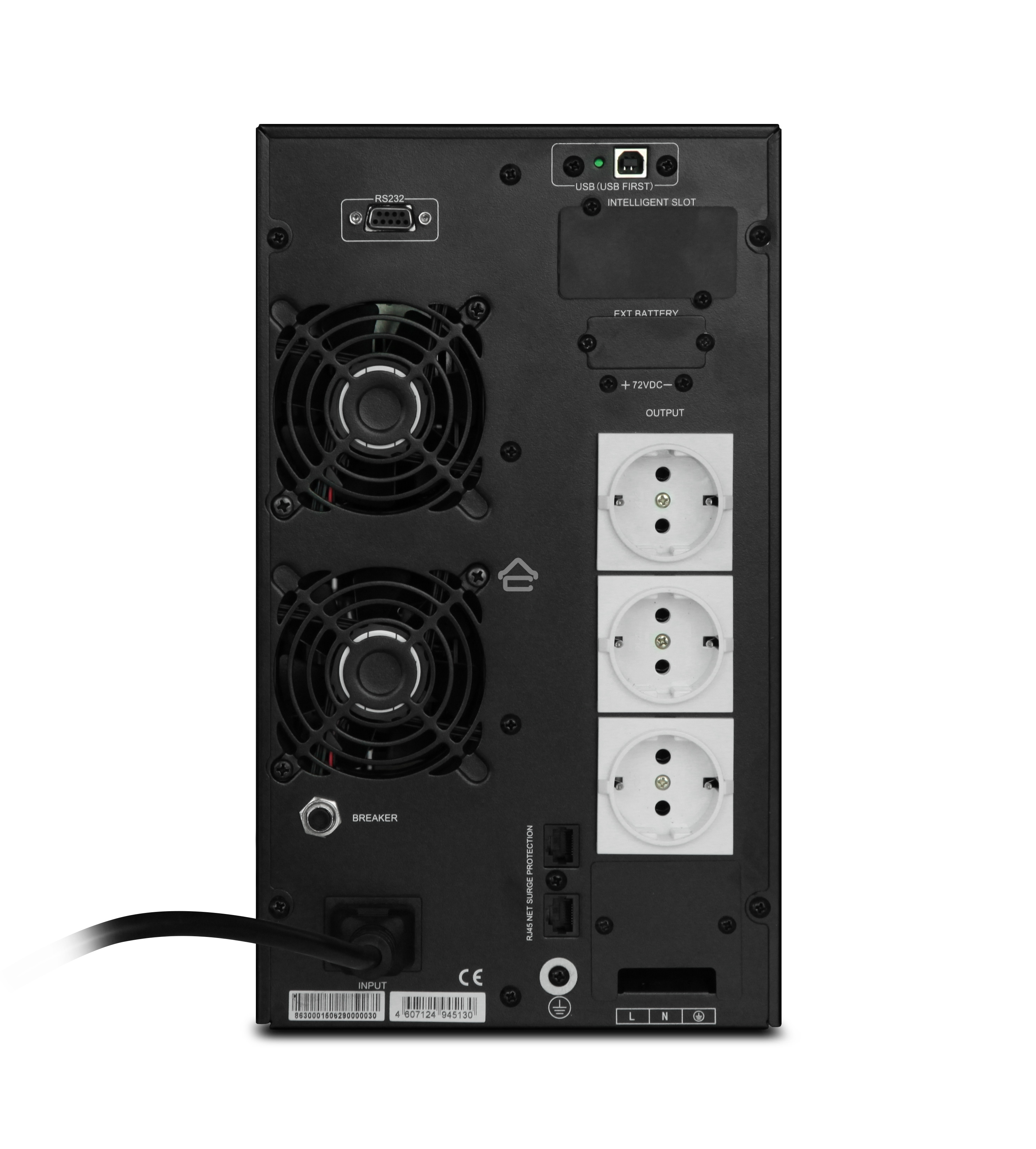 Источник бесперебойного питания Powerman Online 3000 Plus черный external battery pack (not included)(БЕЗ БАТАРЕИ)