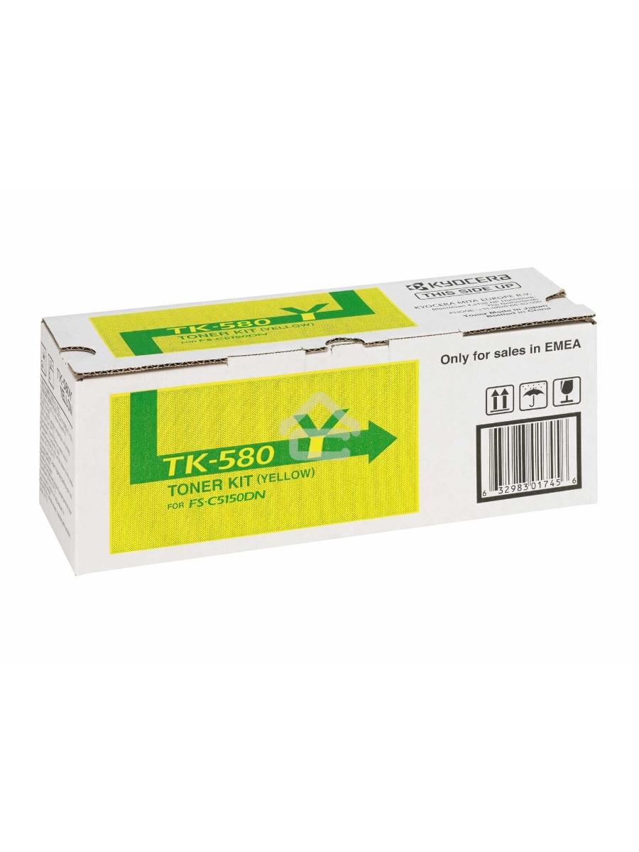 Картридж лазерный Kyocera TK-580Y (1T02KTANL0) желтый для FS-C5150DN 2800 стр.