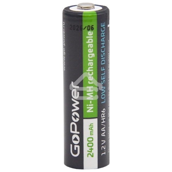 Аккумулятор предзаряженный RTU GoPower HR6 AA BL2 NI-MH 2400mAh блистер (2 шт.)