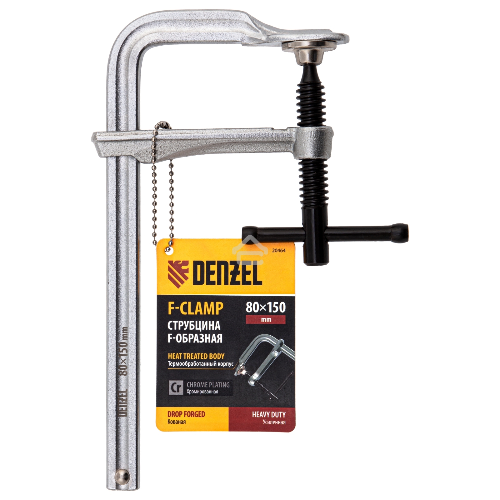 Струбцина Denzel F-образная, 80x150 мм, кованая