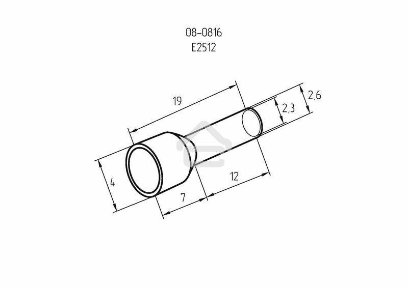 Наконечник штыревой втулочный изолированный Rexant F-12 мм 2.5 мм² (НШВи 2.5-12) синий