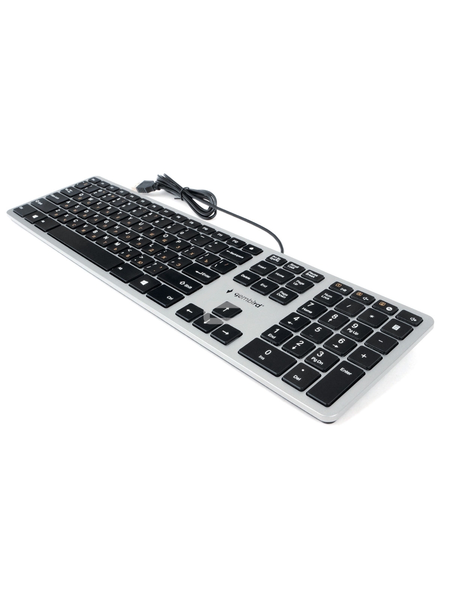 Клавиатура Gembird KB-8420 проводная, USB, серый