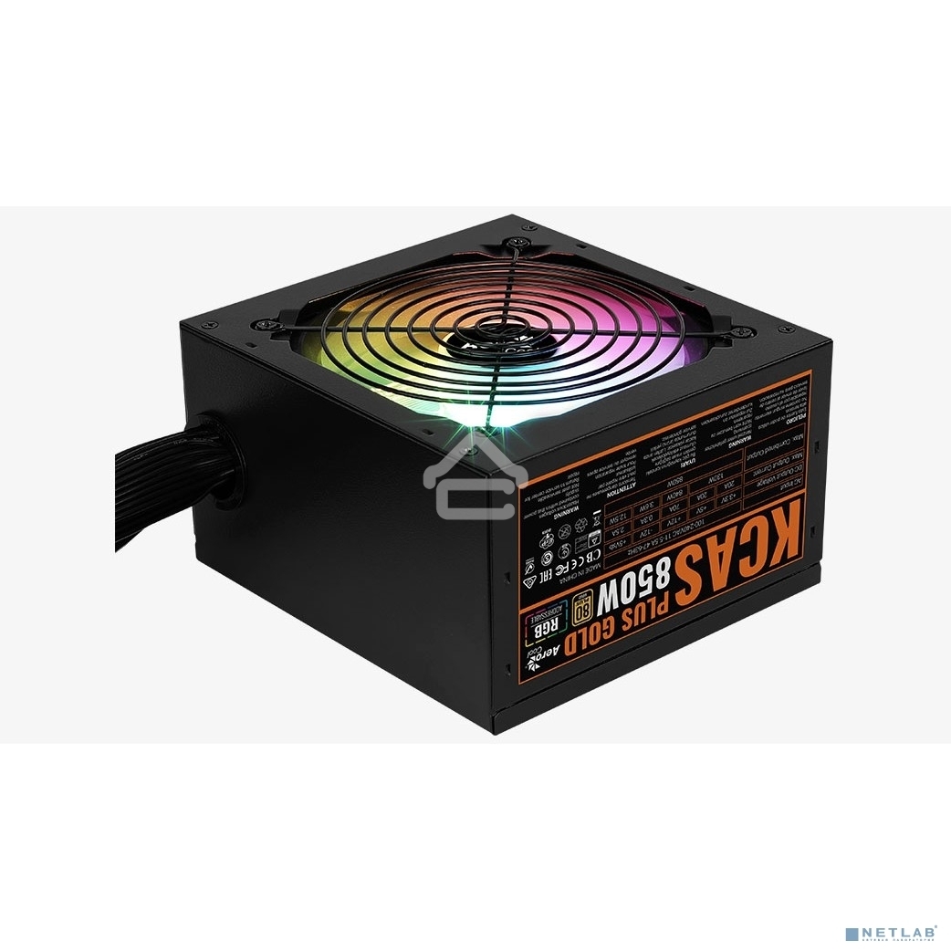 Блок питания Aerocool/Formula KCAS PLUS GOLD 850W (850W, ATX v2.4, APFC, Fan ARGB 12cm, 80+ Gold, Retail)