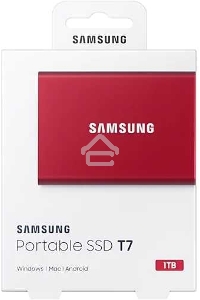 Накопитель SSD Samsung T7 MU-PC1T0R/WW, USB-C, 1Tb, 1.8