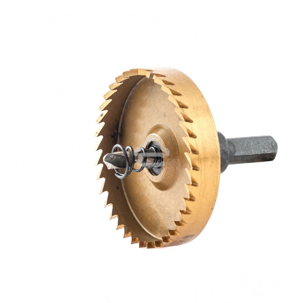 Коронка по металлу Denzel HSS, 63 мм, нитридтитановое покрытие