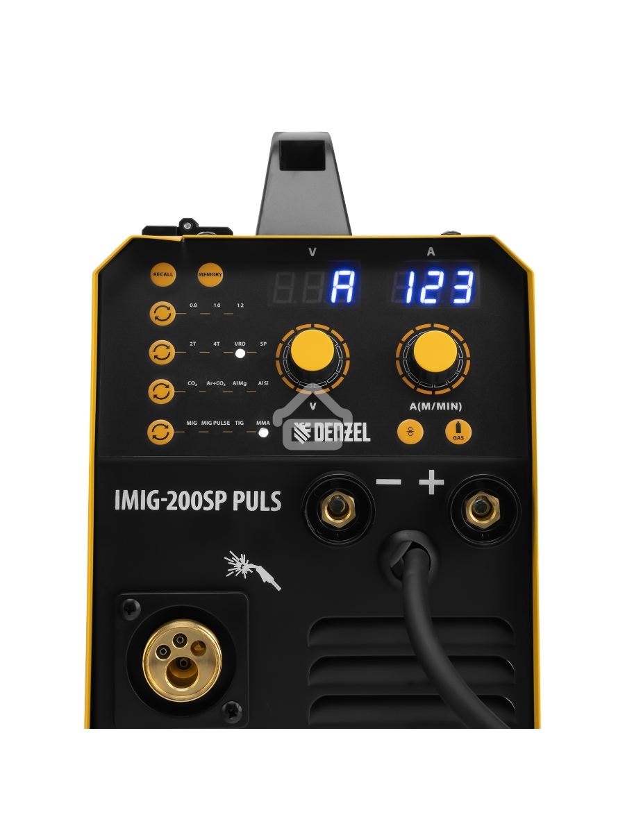 Аппарат инвертор. полуавтомат. cварки IMIG-200SP Pulse, 200 А, ПВ 60%, катушка 5 кг  Denzel