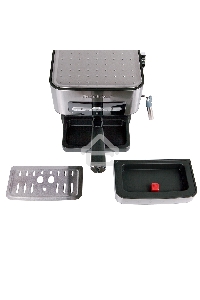 Кофеварка рожковая Endever Costa-1065 серебристый, исп. кофе - молотый, 1.6 л, 1000 Вт, 20 бар.
