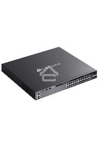 Стекируемый управляемый коммутатор 3 го уровня TP-Link SG6428X Omada с 24 гигабитными портами и 4 портами SFP+