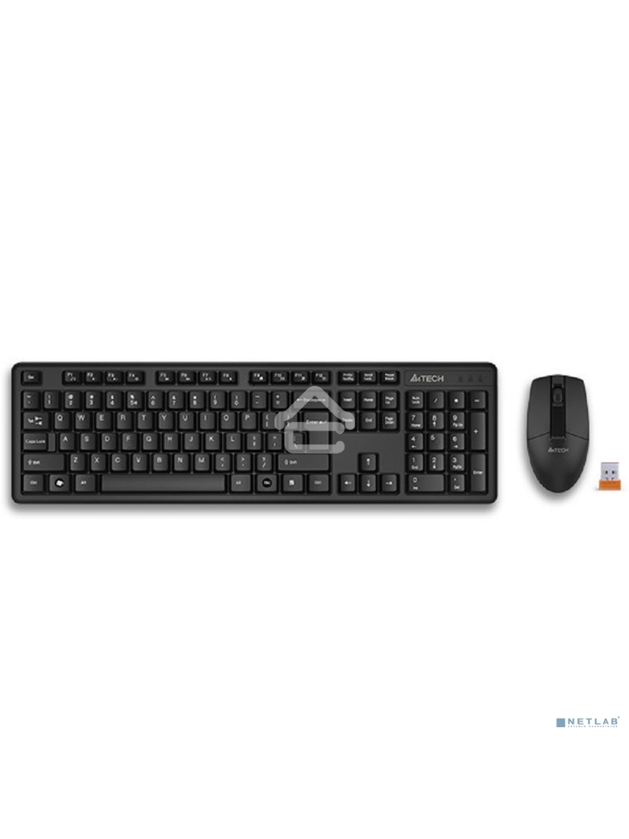 Клавиатура + мышь A4Tech 3330N клав:черный мышь:черный USB беспроводная Multimedia
