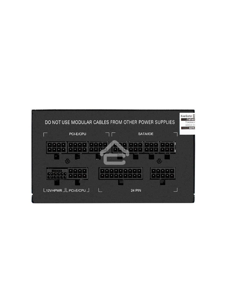 Блок питания 850W ExeGate 80 PLUS® GOLD 850VSP FС (ATX3.0, APFC, КПД 90% (80 PLUS Gold), 120mm fan, 24pin, 2x(4+4)pin, PCIE5.0/12VHPWR, 4xPCI-E, 6xSATA, 3xIDE, 1xFDD, Full Cable Management, black, Color box)