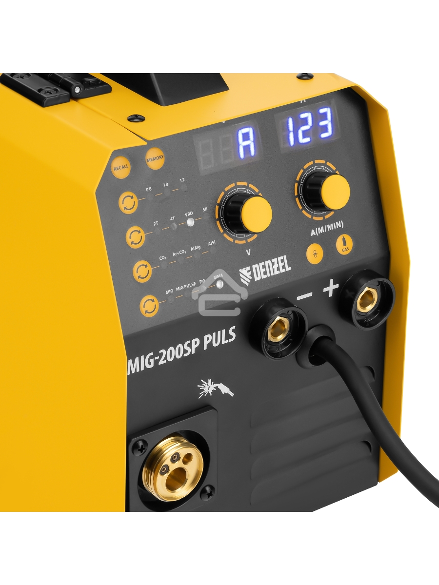 Аппарат инвертор. полуавтомат. cварки IMIG-200SP Pulse, 200 А, ПВ 60%, катушка 5 кг  Denzel