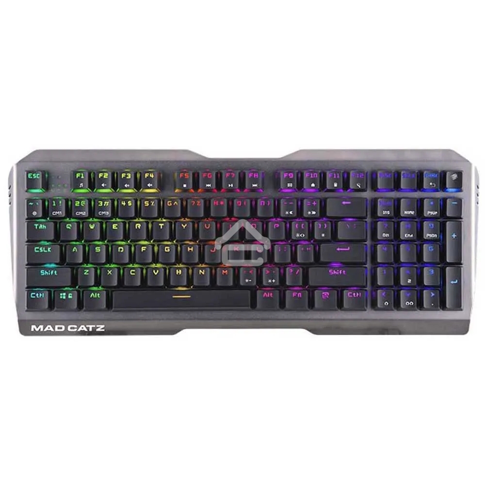 Клавиатура проводная игровая Mad Catz S.T.R.I.K.E. 13 US БЕЗ РУССКОЙ РАСКЛАДКИ черная (CHERRY MX RED Switch, 96 кл., RGB подсветка, USB)