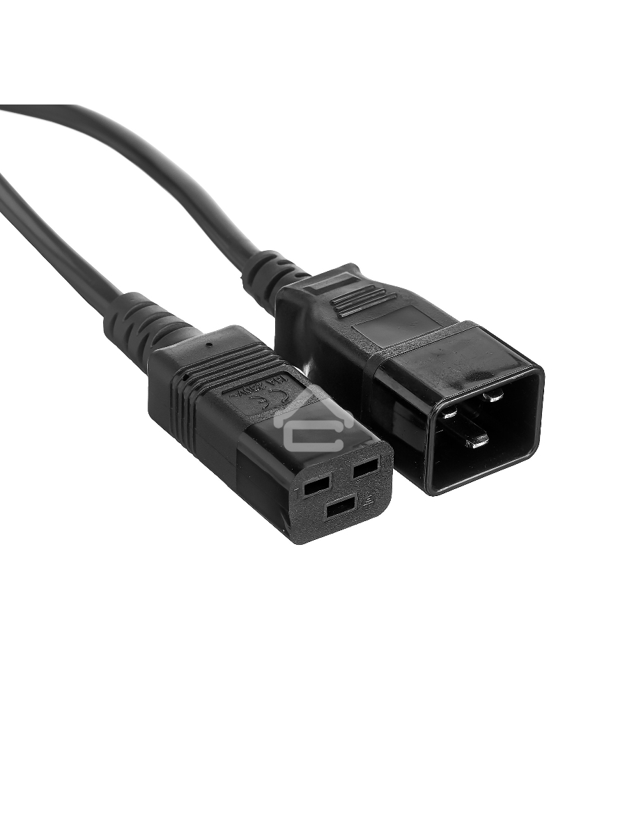 Кабель питания (UPS) ExeGate Power EC20-3P (С19->С20) VDE-250V-3*1.5-СU, 16А, черный, 3м