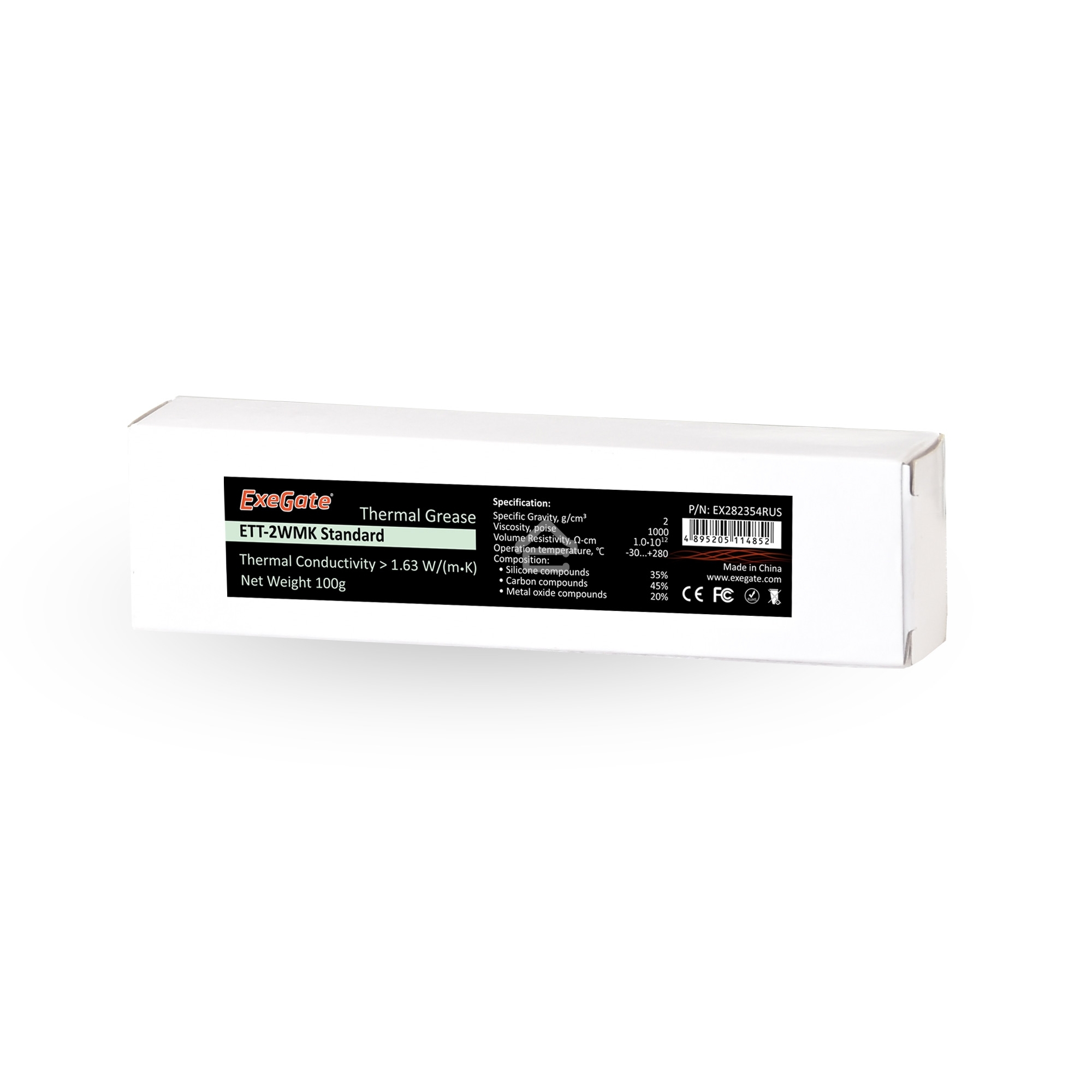 Термопаста ExeGate ETТ-2WMK Standard, тюбик, 100г