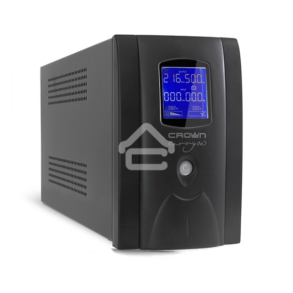 Источник бесперебойного питания CROWN Line Intractive CMU-SP650EURO LCD USB 650VA\390W, корпус металл, 1x12V/7AH, розетки 2*EURO+3*IEC, трансформатор AVR 140-290V, LCD-дисплей, съемный кабель 1.2 м, порт RJ11/45, порт USB, защита: от перегрузки, от КЗ, от