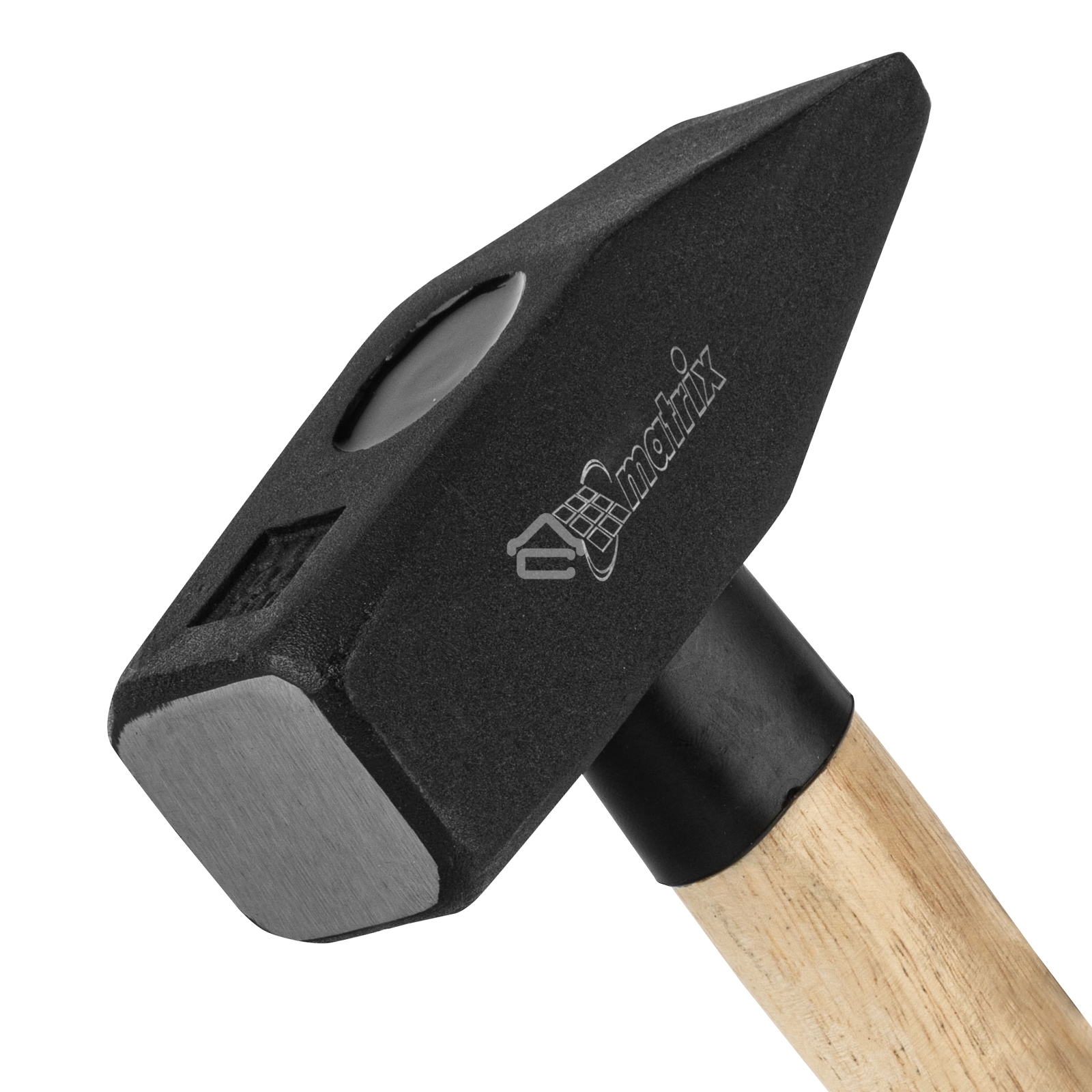 Молоток слесарный Matrix 1500 г, квадратный боек, деревянная рукоятка