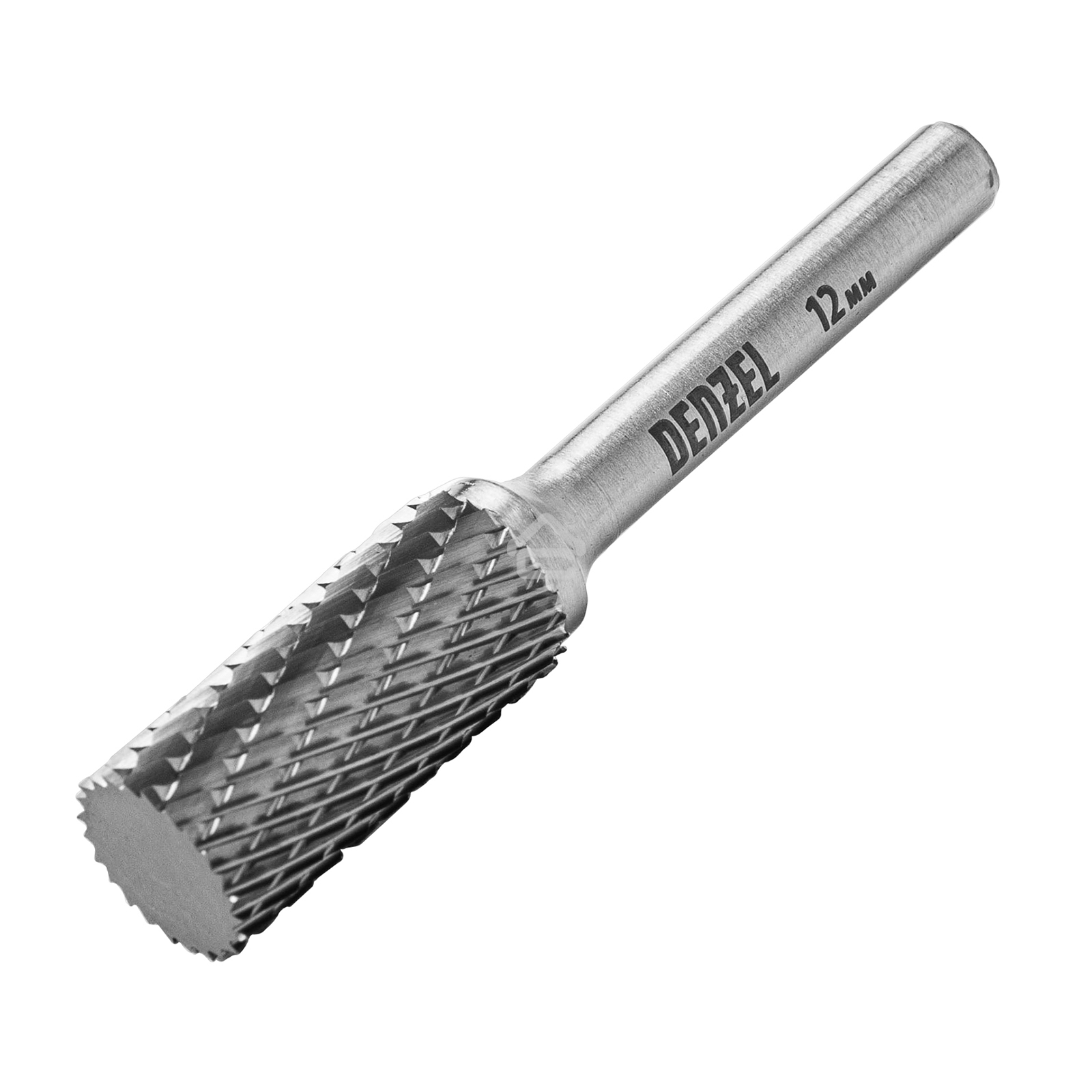 Борфреза по металлу Denzel твердосплавная, цилиндрическая, тип-А, 12 мм