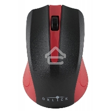 Мышь беспроводная Oklick 485MW черный/красный, 1200 dpi, радиоканал, USB, кнопки - 3
