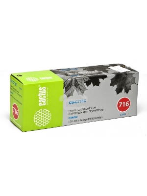 Картридж лазерный Cactus CS-C716C Cyan голубой (1500 стр.) для Canon i-Sensys MF8030/MF8030cn/MF8050/LBP 5050