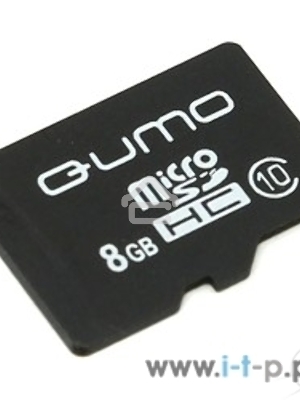 Флэш карта Micro SecureDigital 8Gb QUMO QM8GMICSDHC10NA {MicroSDHC Class 10}