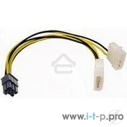 Кабель Gembird Разветвитель питания, 2xMolex->PCI-E 6pin, для подкл. в/к к б/п CC-PSU-6
