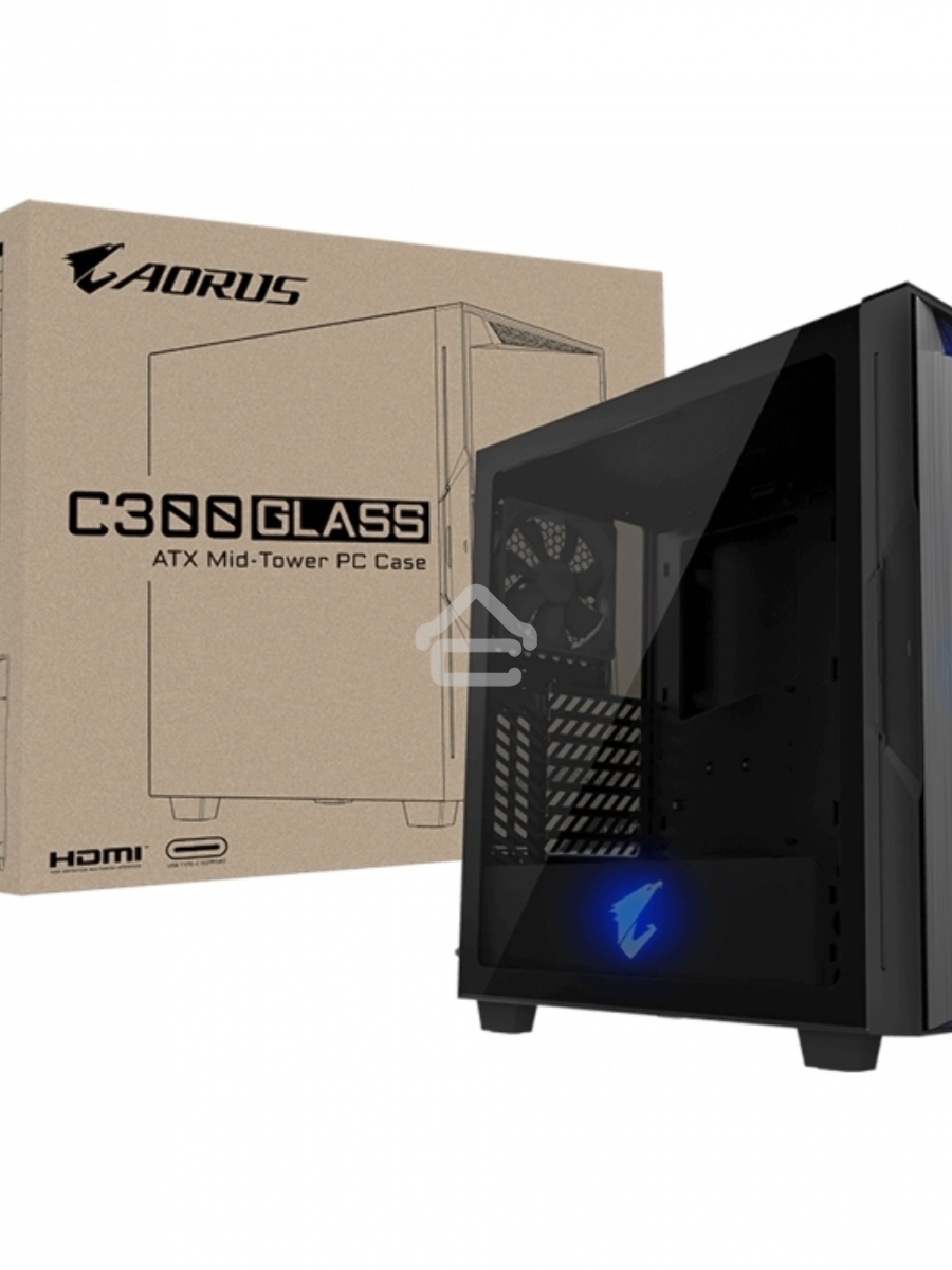 Компьютерный корпус GIGABYTE AORUS C300 GLASS MidiTower без Б/П ATX MicroATX MiniITX Цвет черный GB-AC300G