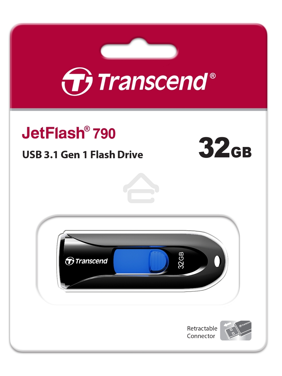 Флеш диск Transcend 32Gb Jetflash 790 TS32GJF790K USB3.0 черный