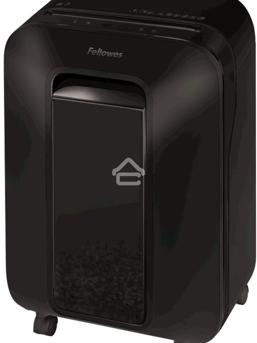 Шредер Fellowes PowerShred LX200 черный (секр.P-4)/перекрестный/12лист./22лтр./скрепки/скобы/пл.карты