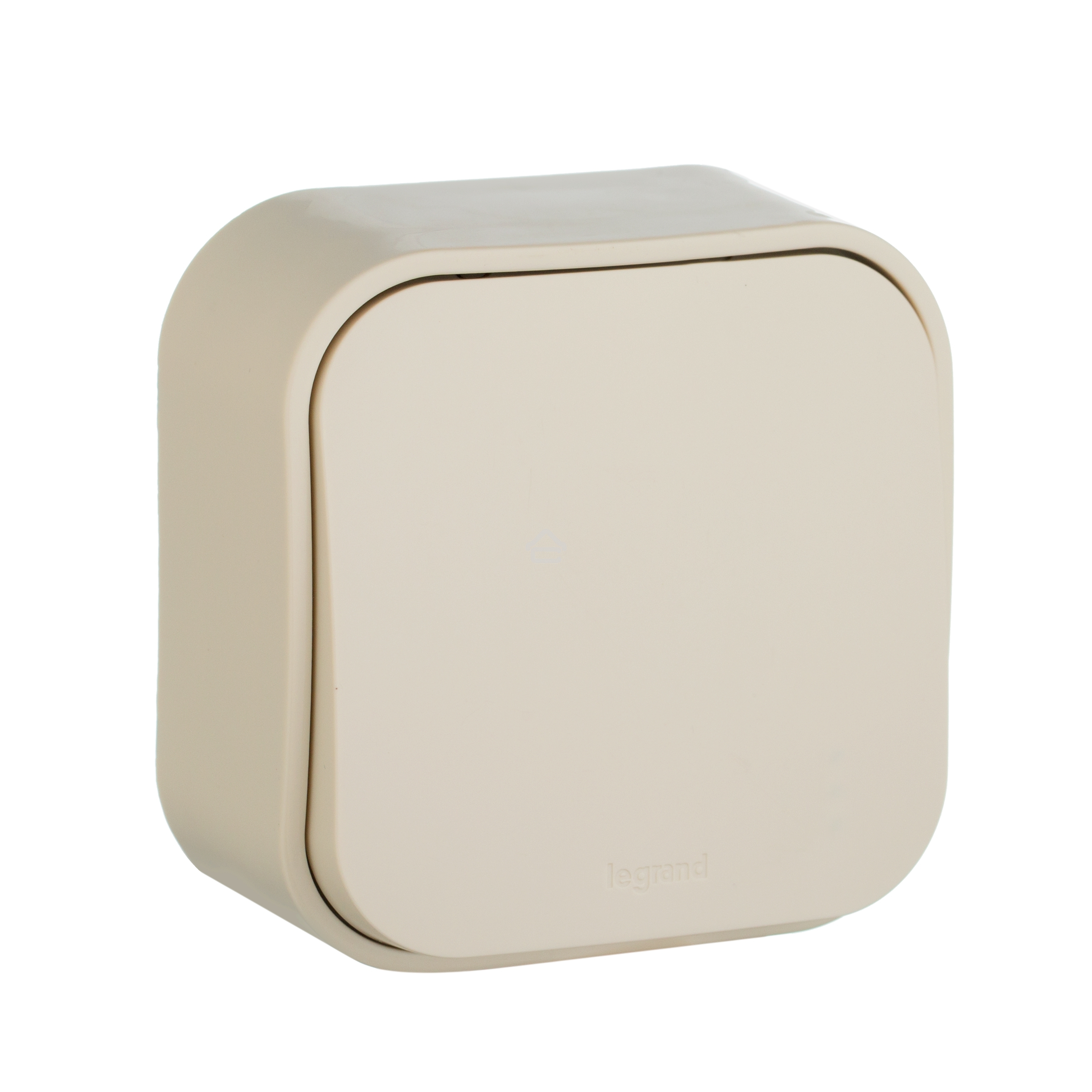 Выключатель 10A 1-клав., сл. кость Quteo