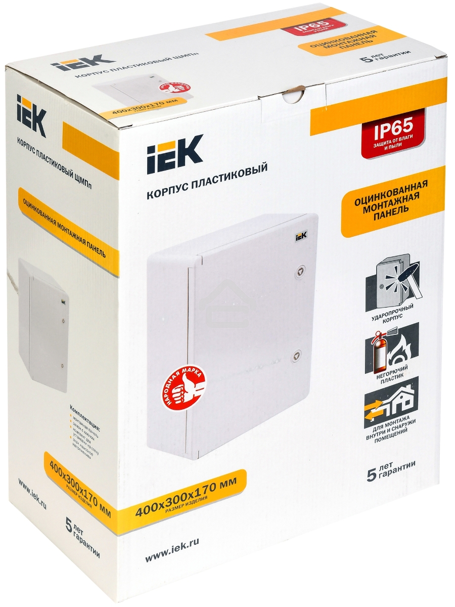 Корпус пластиковый ЩМПп 400х300х170 УХЛ1 IP65 ИЭК MKP93-N-403017-65