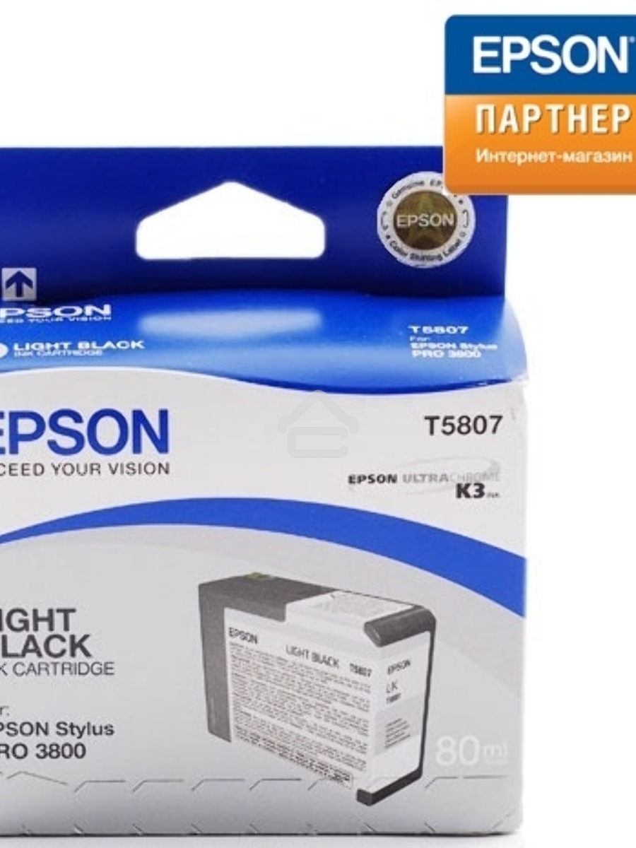 Струйный картридж EPSON C13T580700 для Stylus Pro 3800 80 мл light black