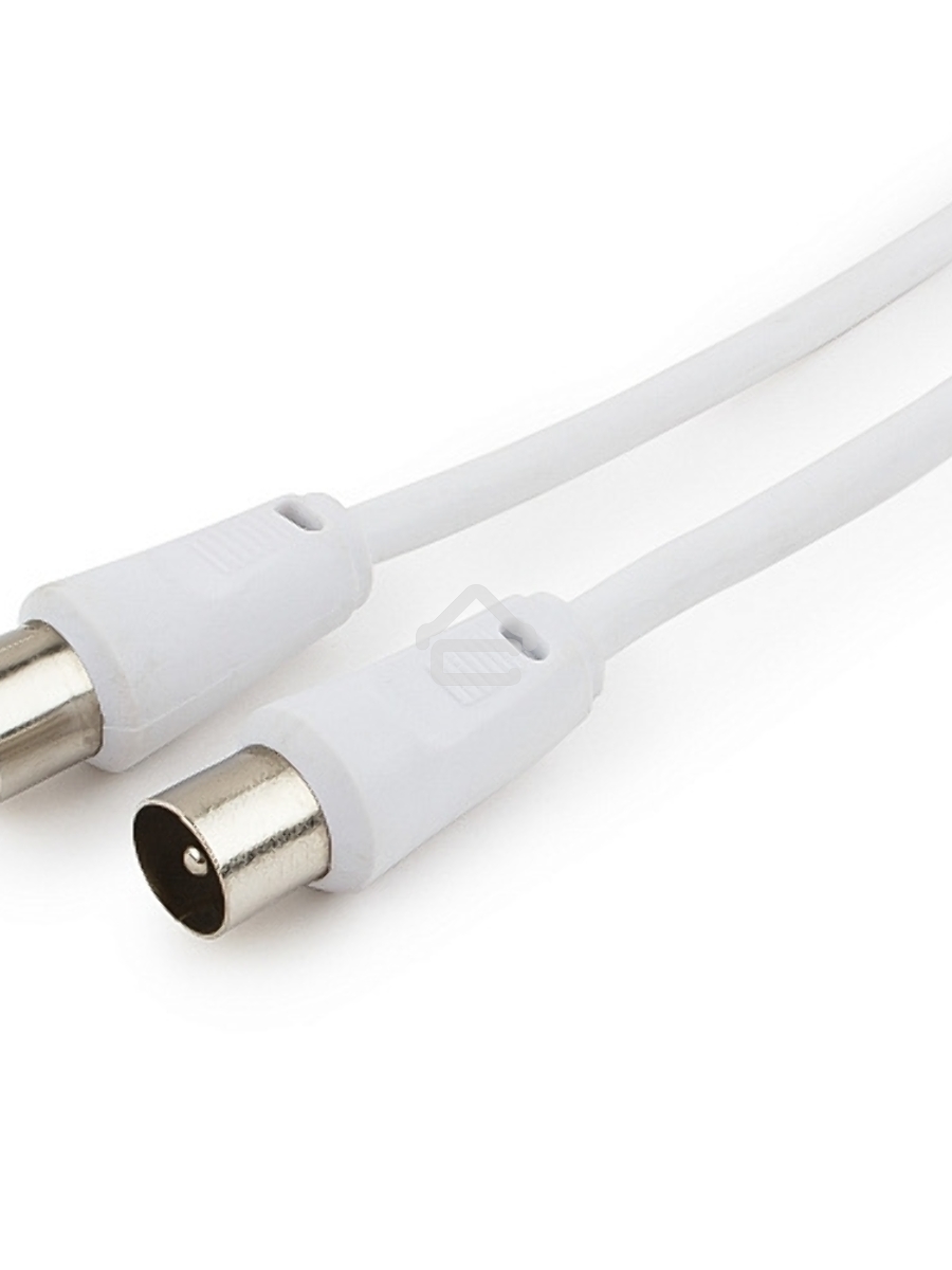 Кабель телевизионный Cablexpert CCV-515-W-3M, Coaxial M/F, белый, 3м