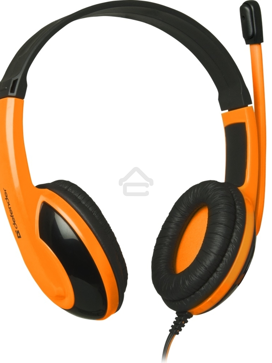 Наушники Defender Warhead G-120 черный/оранжевый кабель 2 м