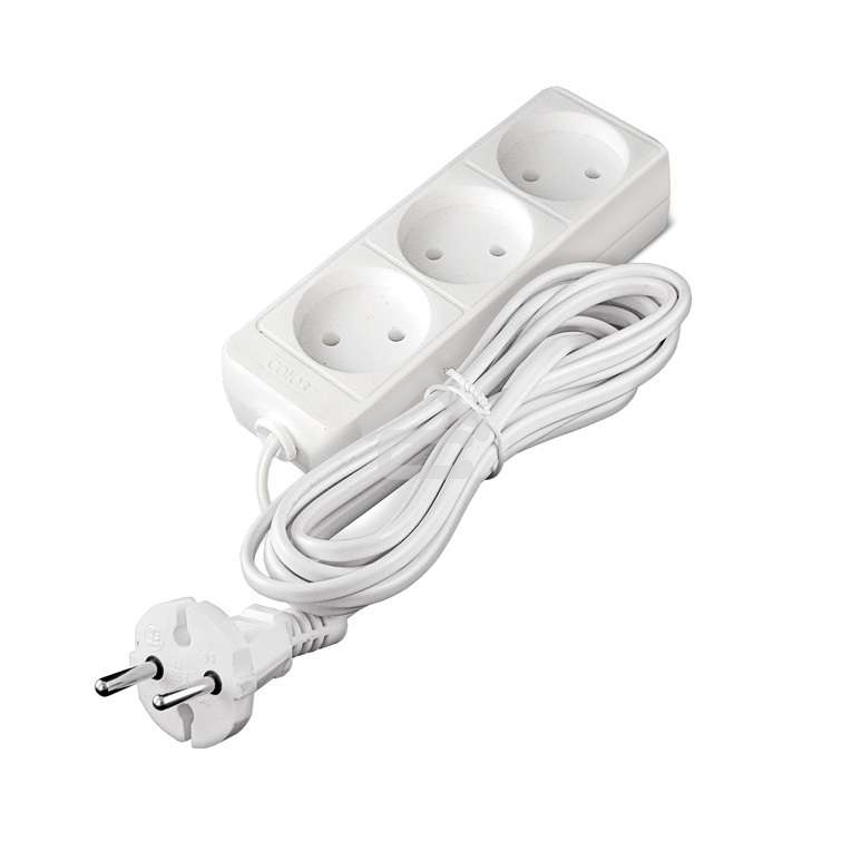 Удлинитель 3х5 м без заземл. 6А IP20 ШВВП 1.3 кВт Союз 481S-0305