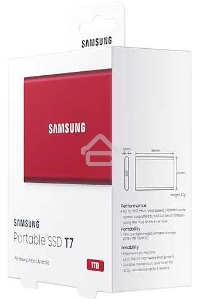 Накопитель SSD Samsung T7 MU-PC1T0R/WW, USB-C, 1Tb, 1.8