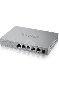 Мультигигабитный коммутатор Zyxel MG-105, 5x1/2,5GE, настольный, бесшумный