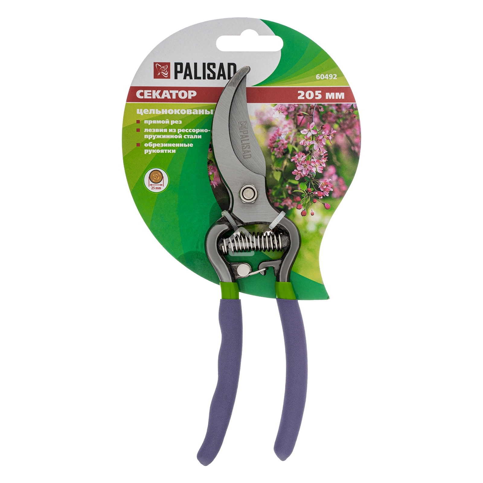 Секатор PALISAD 60492 прямого реза цельнометаллический