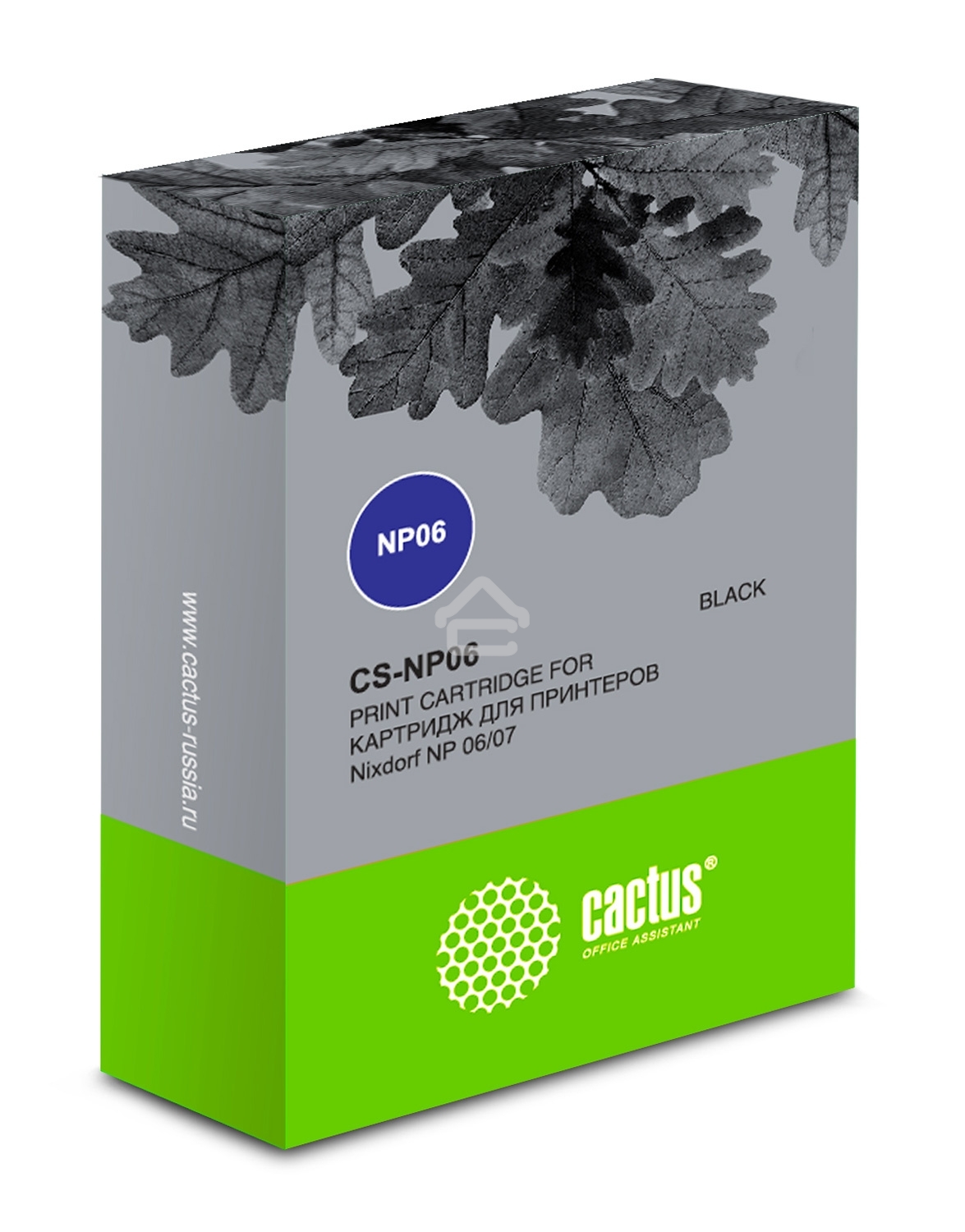 Картридж матричный Cactus CS-NP06 (1750076156) черный (10 мм, 4.8 м, 1 000 000 знаков) для Nixdorf NP 06