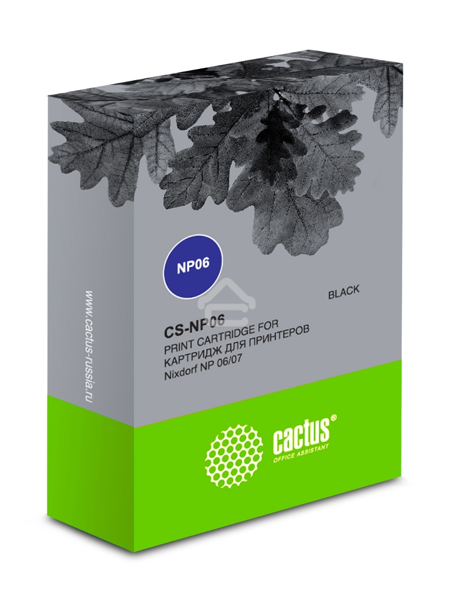 Картридж матричный Cactus CS-NP06 (1750076156) черный (10 мм, 4.8 м, 1 000 000 знаков) для Nixdorf NP 06