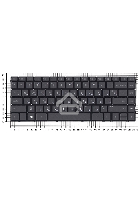 Клавиатура для ноутбука HP Envy 13-AD черная с подсветкой