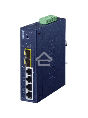 Коммутатор Planet IGS-4215-4T2S IP30 Industrial L2/L4 4-Port 10/100/1000T + 2-Port 100/1000X SFP Managed Switch (-40~75 degrees C, dual redundant power input on 9~48VDC/24VAC terminal block, supports ERPS Ring, CloudViewer app, MQTT and Cybersecurity feat