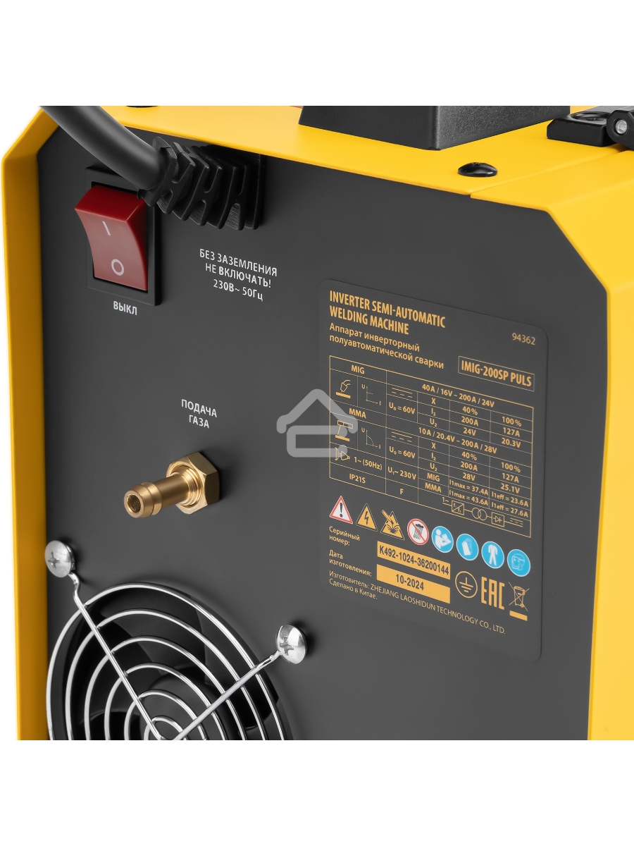 Аппарат инвертор. полуавтомат. cварки IMIG-200SP Pulse, 200 А, ПВ 60%, катушка 5 кг  Denzel