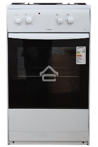 Комбинированная плита Darina S KM521 300 W, 50х45см, 2 газ. конфорки, эл. духовка, цвет белый